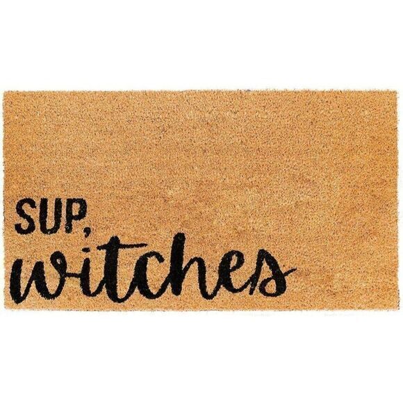 Halloween Sup Witches Natural Coir Doormat Home‎ - Picture 1 of 6